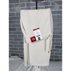 Members‎ Mark Sandwash Crop Pant Cream Off White Relaxed Fit XL NWT